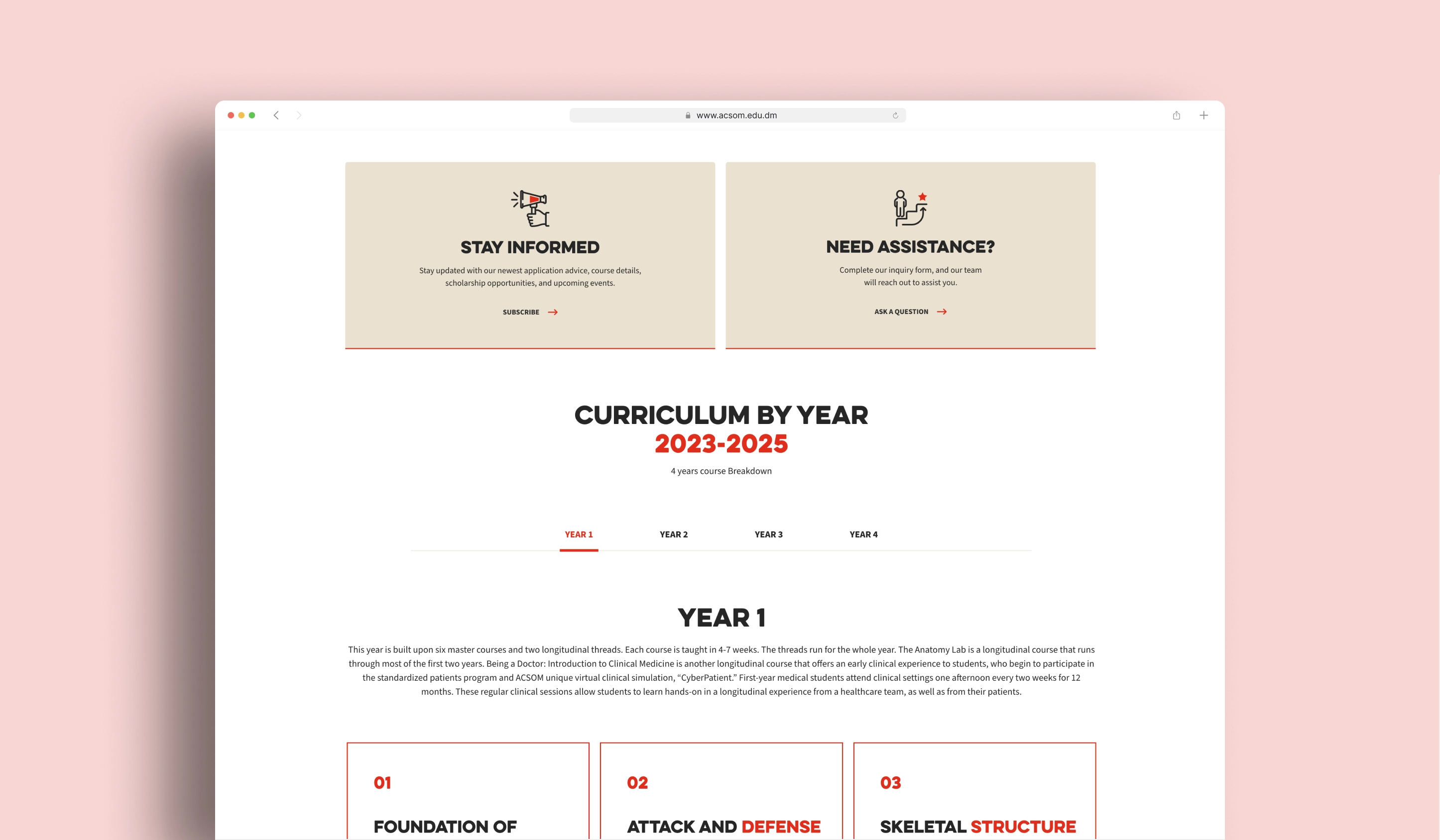 Interactive Web Design for ACSOM by OWDT