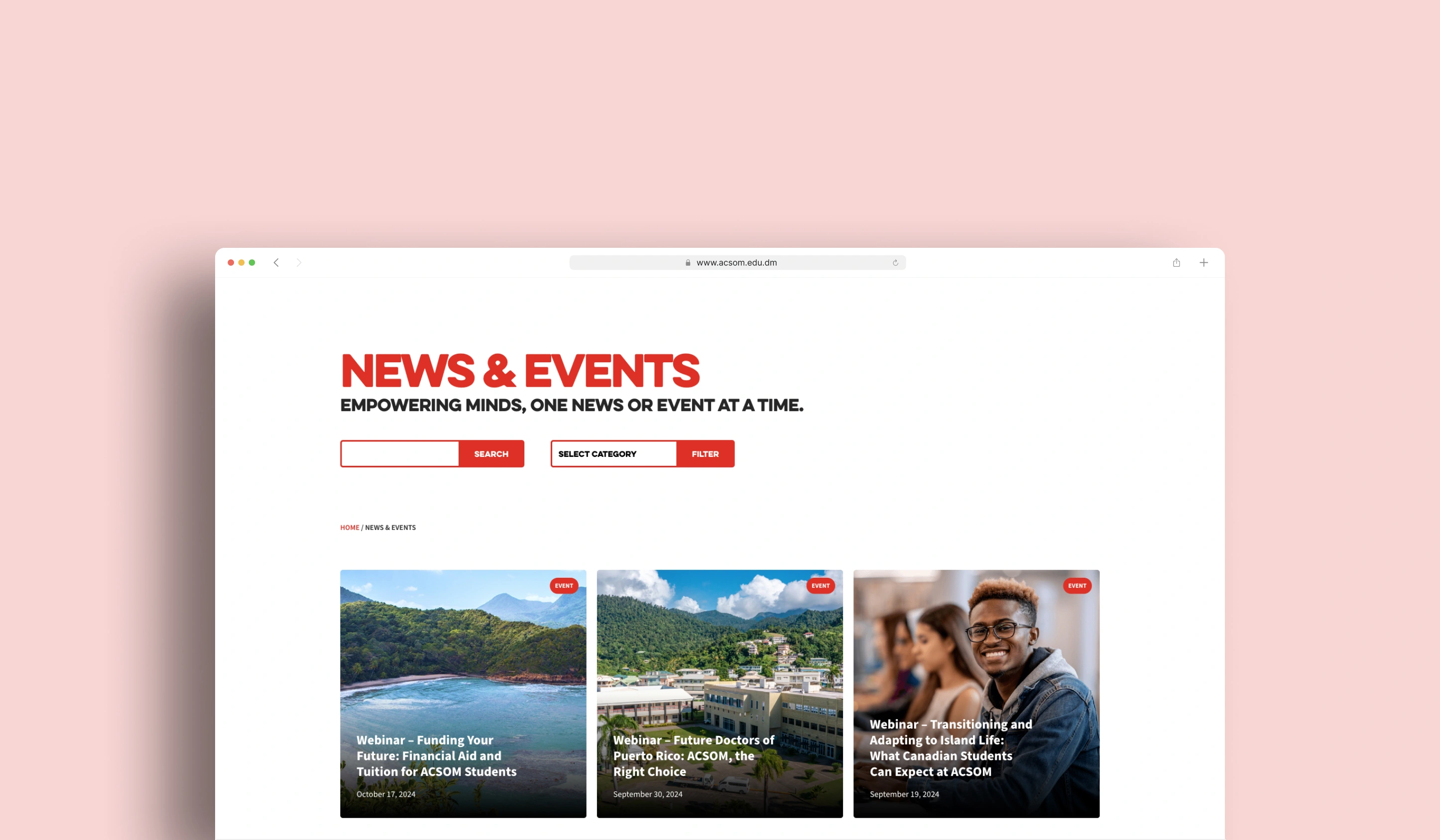 Professional Web Design for ACSOM by OWDT