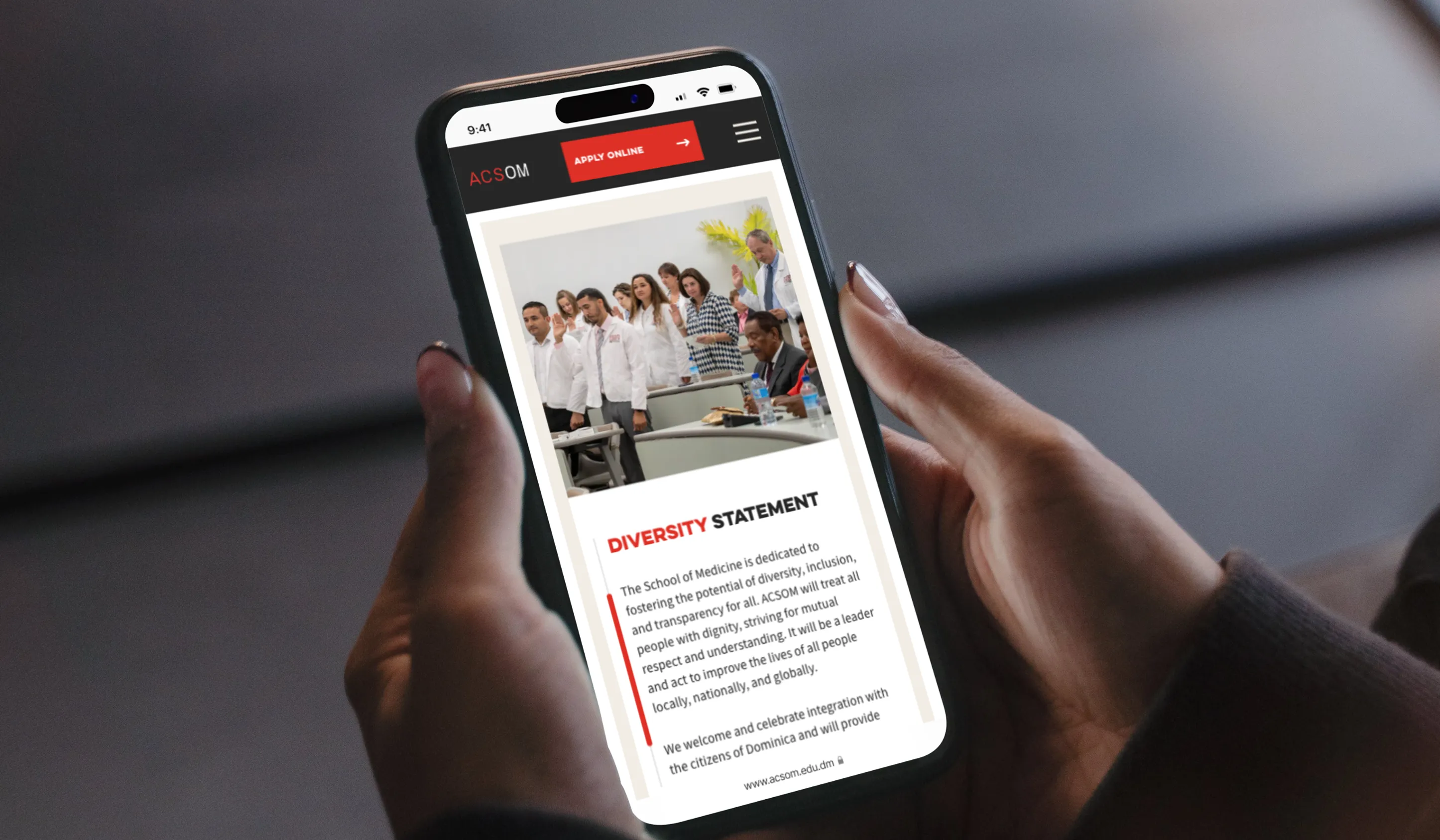 Responsive Web Design for ACSOM by OWDT