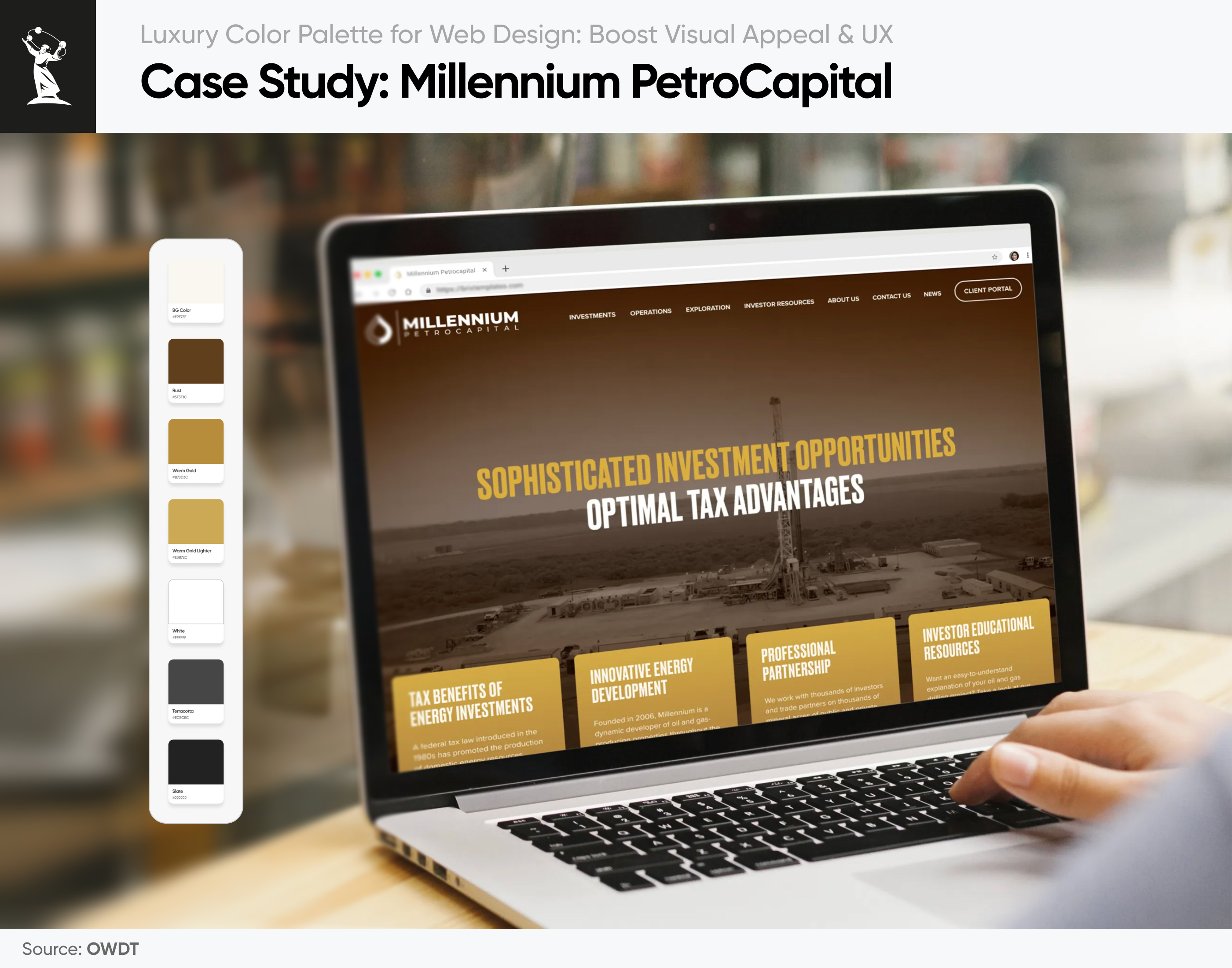 Luxury color palette example