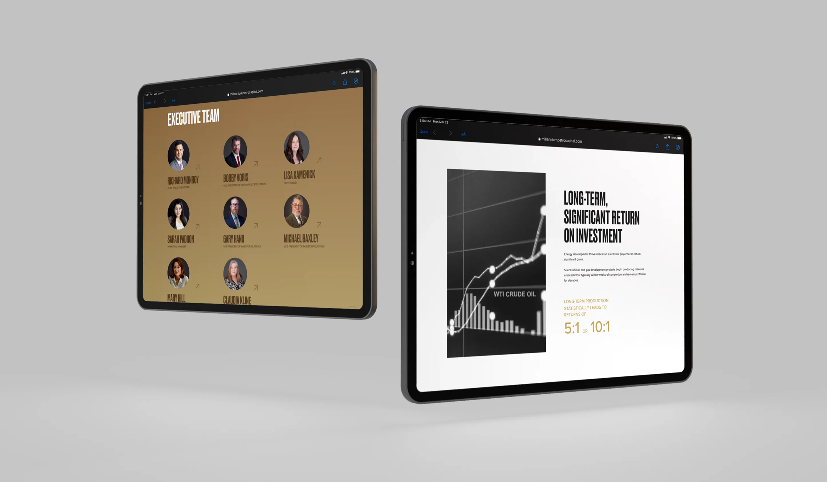 Creative UI UX Design for Millennium Petro Capita by OWDT
