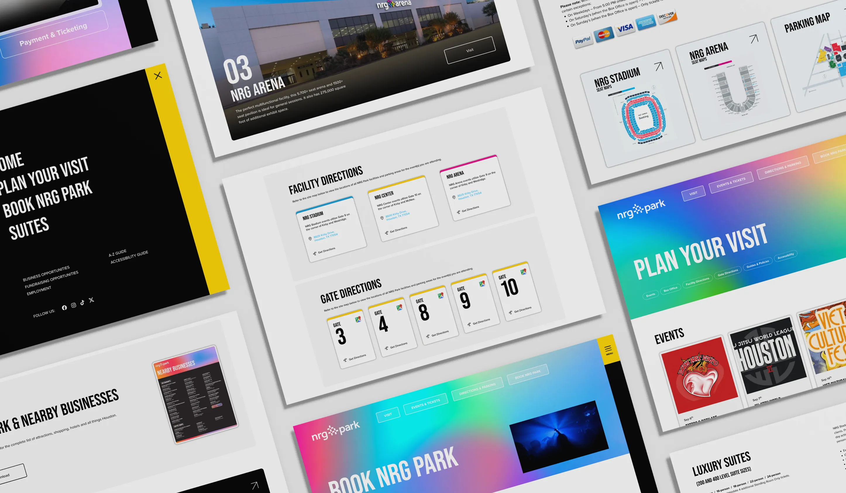 Web Layout Design for NRG Park by OWDT