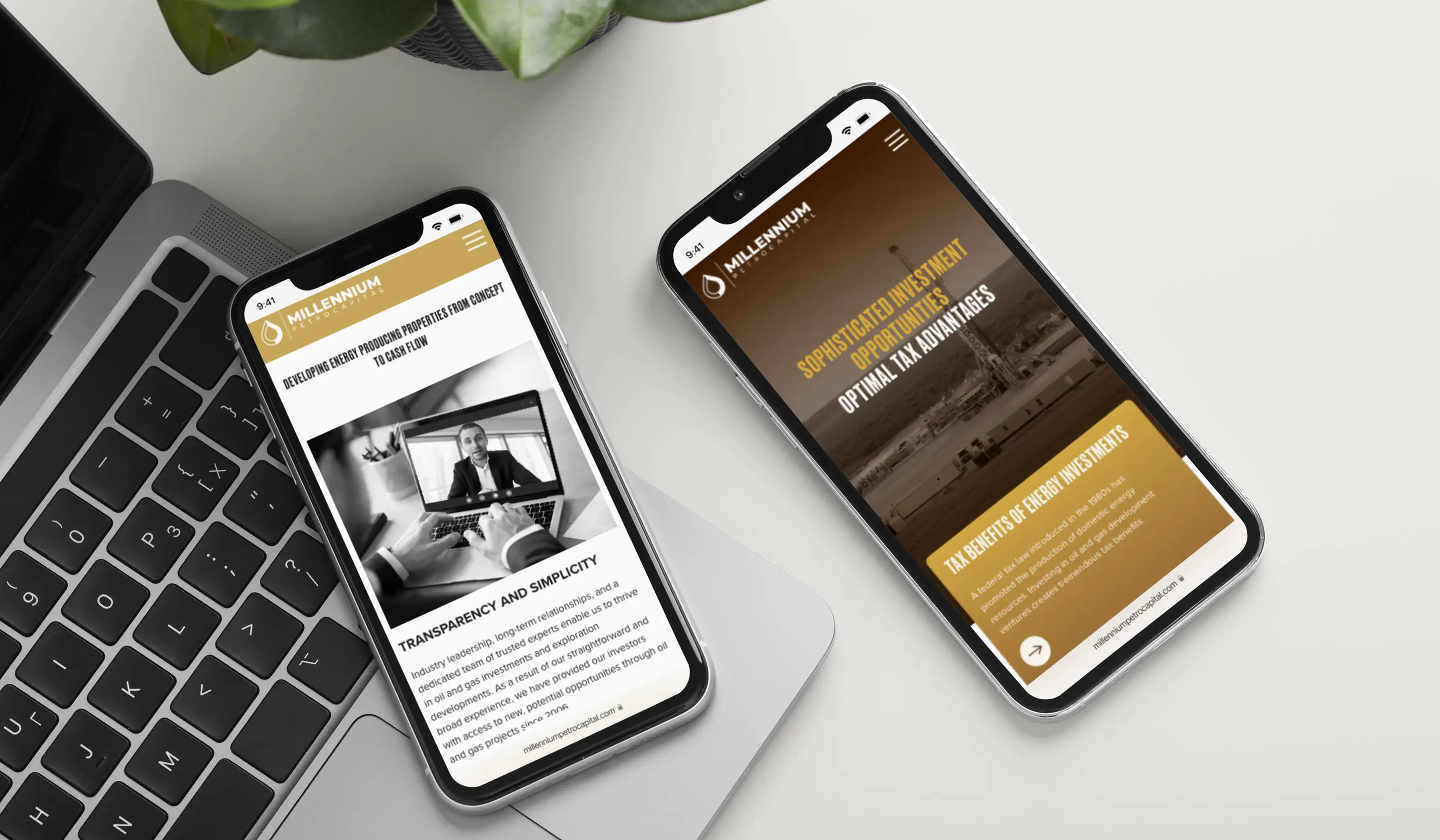 Responsive Web Design for Millennium Petro Capital by OWDT