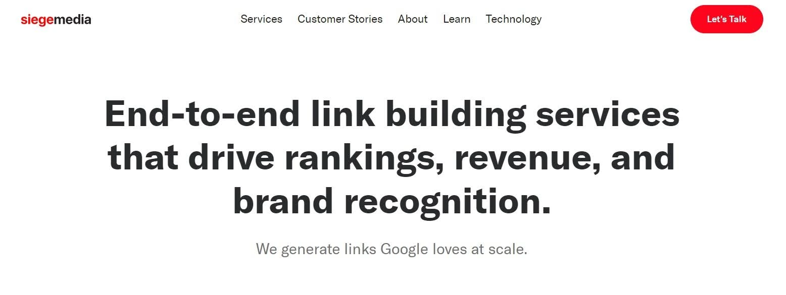 Siege Media link building services