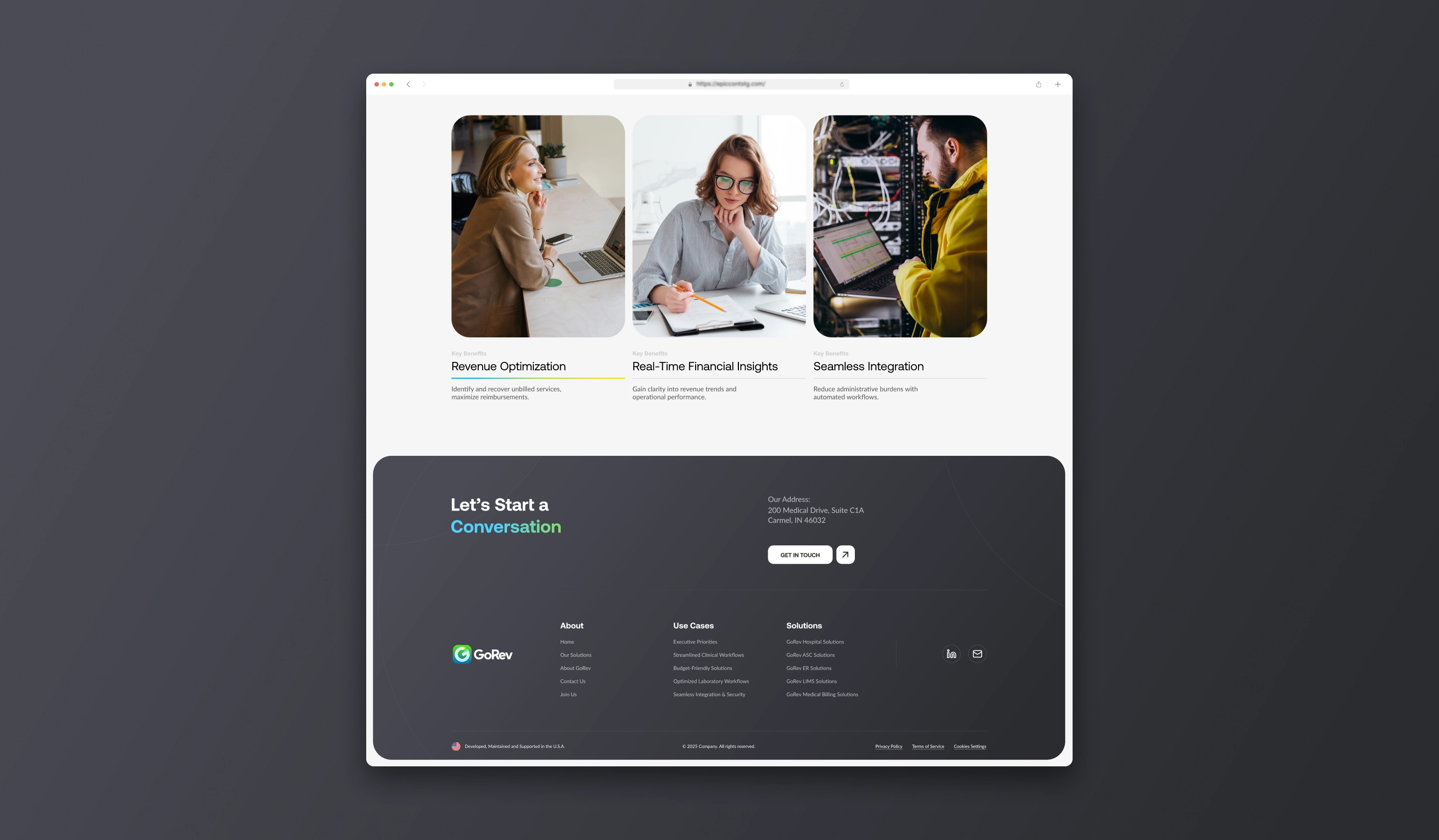 Modern Web Design for GoRev by OWDT