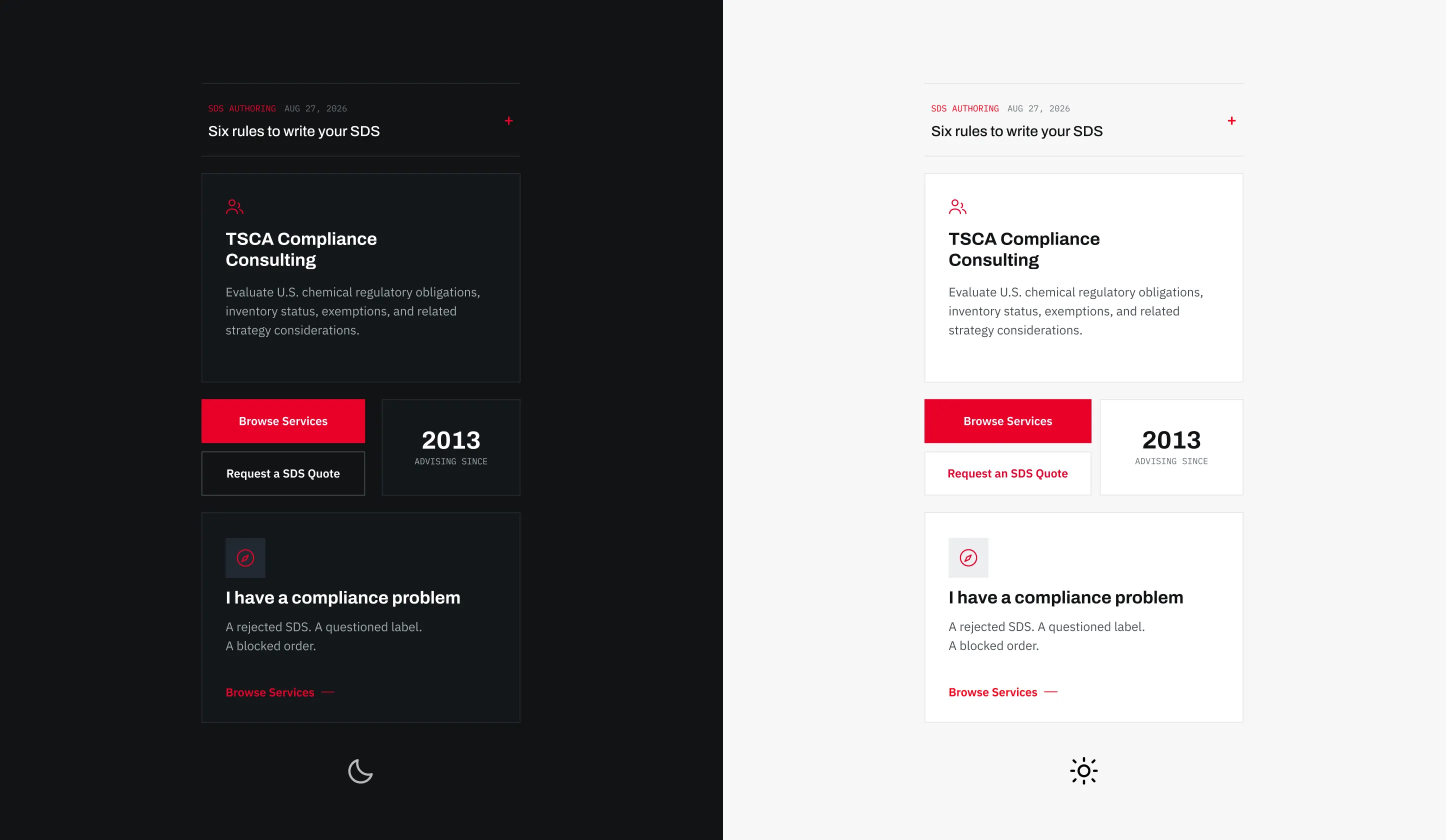 ICSDS Dark & Light Mode Design by OWDT