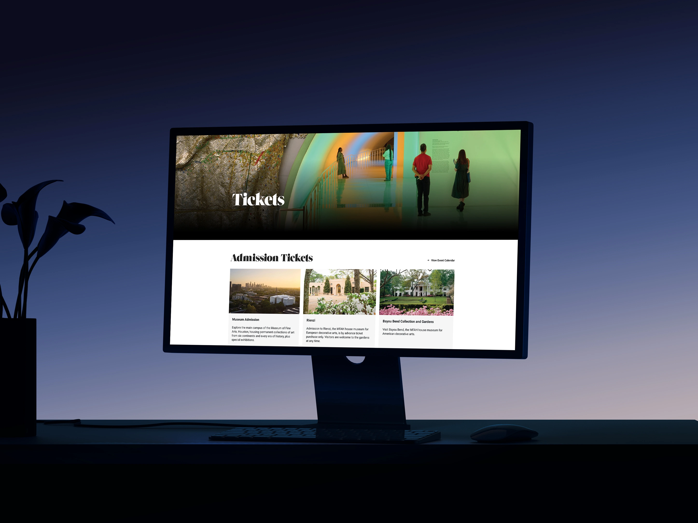 MFAH iMac Tickets Page Design by OWDT