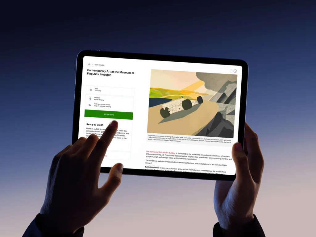 MFAH ticket purchase Web Development by OWDT