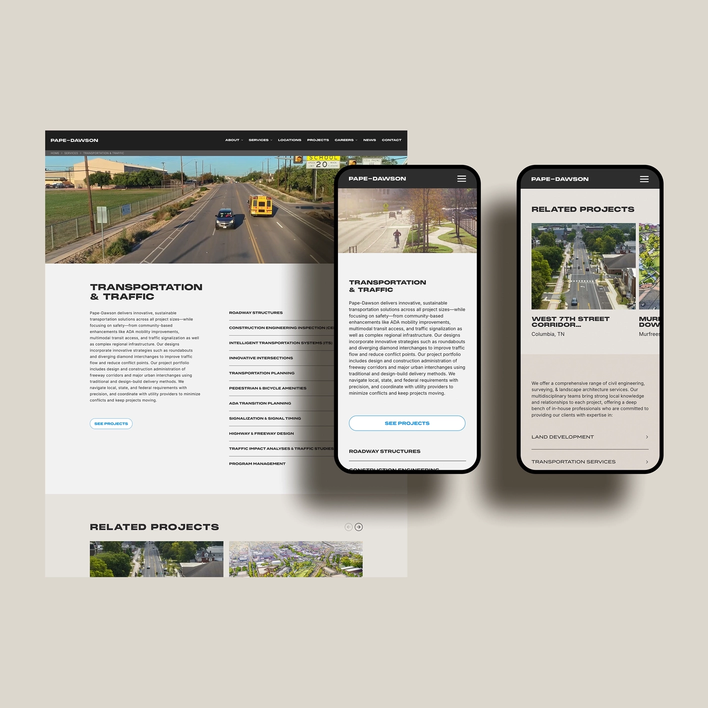 Pape-Dawson Web Development OWDT Portfolio