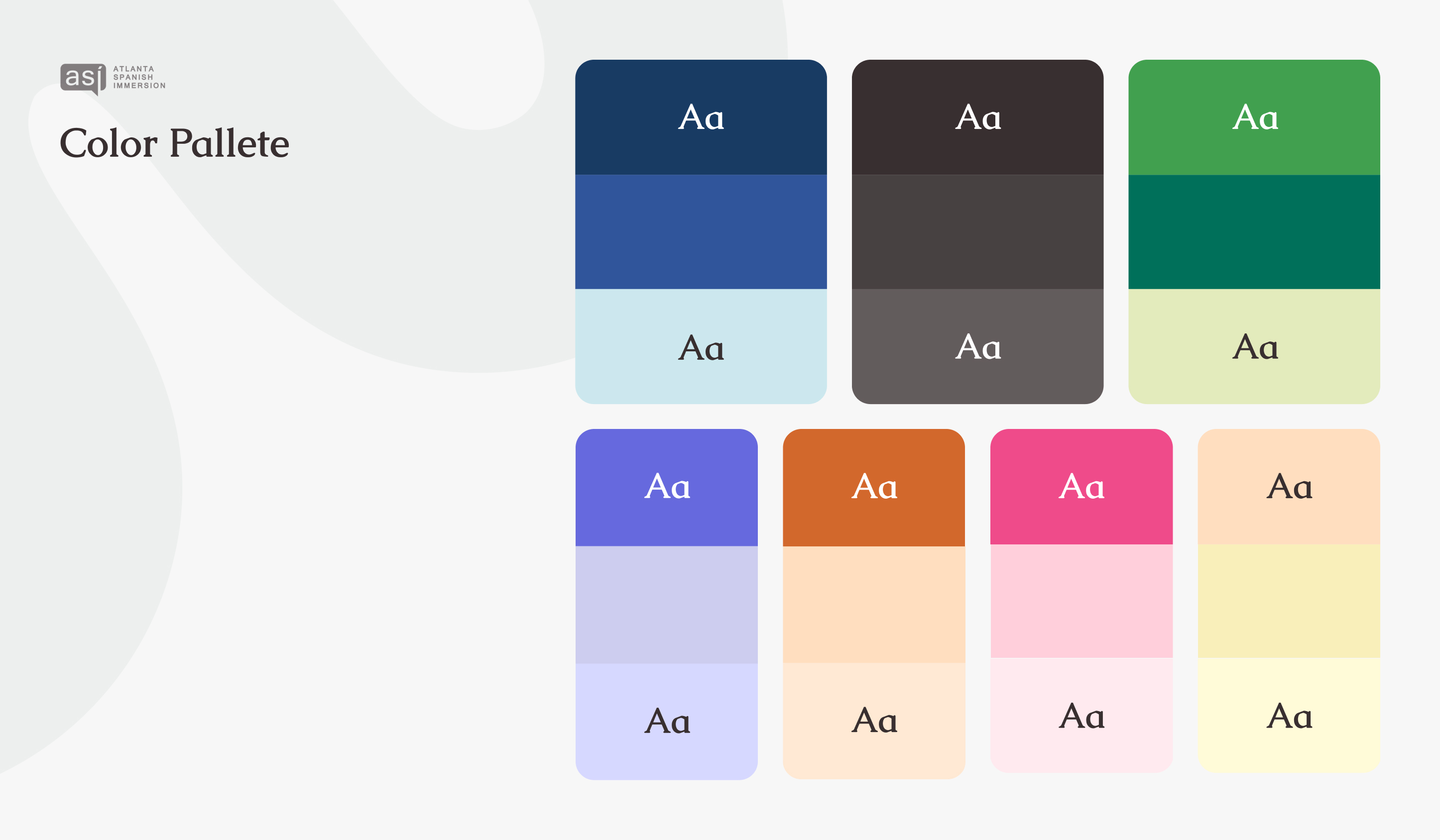 Atlanta Spanish Immersion Color Pallete