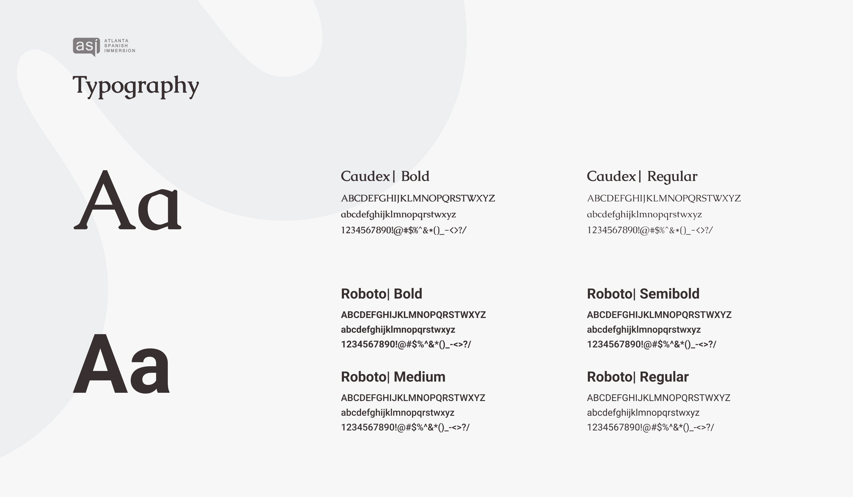 Atlanta Spanish Immersion Typography