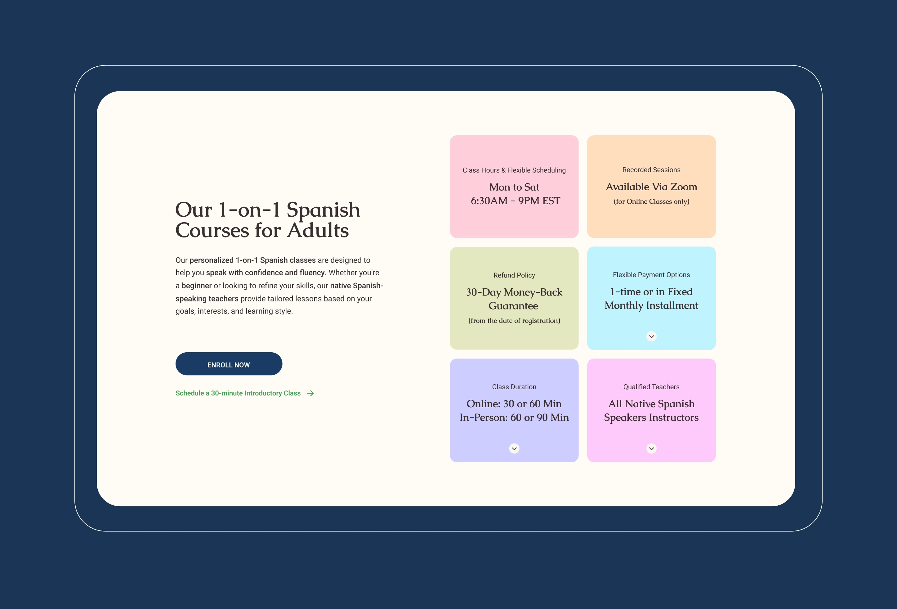 Atlanta Spanish Immersion Adults Courses