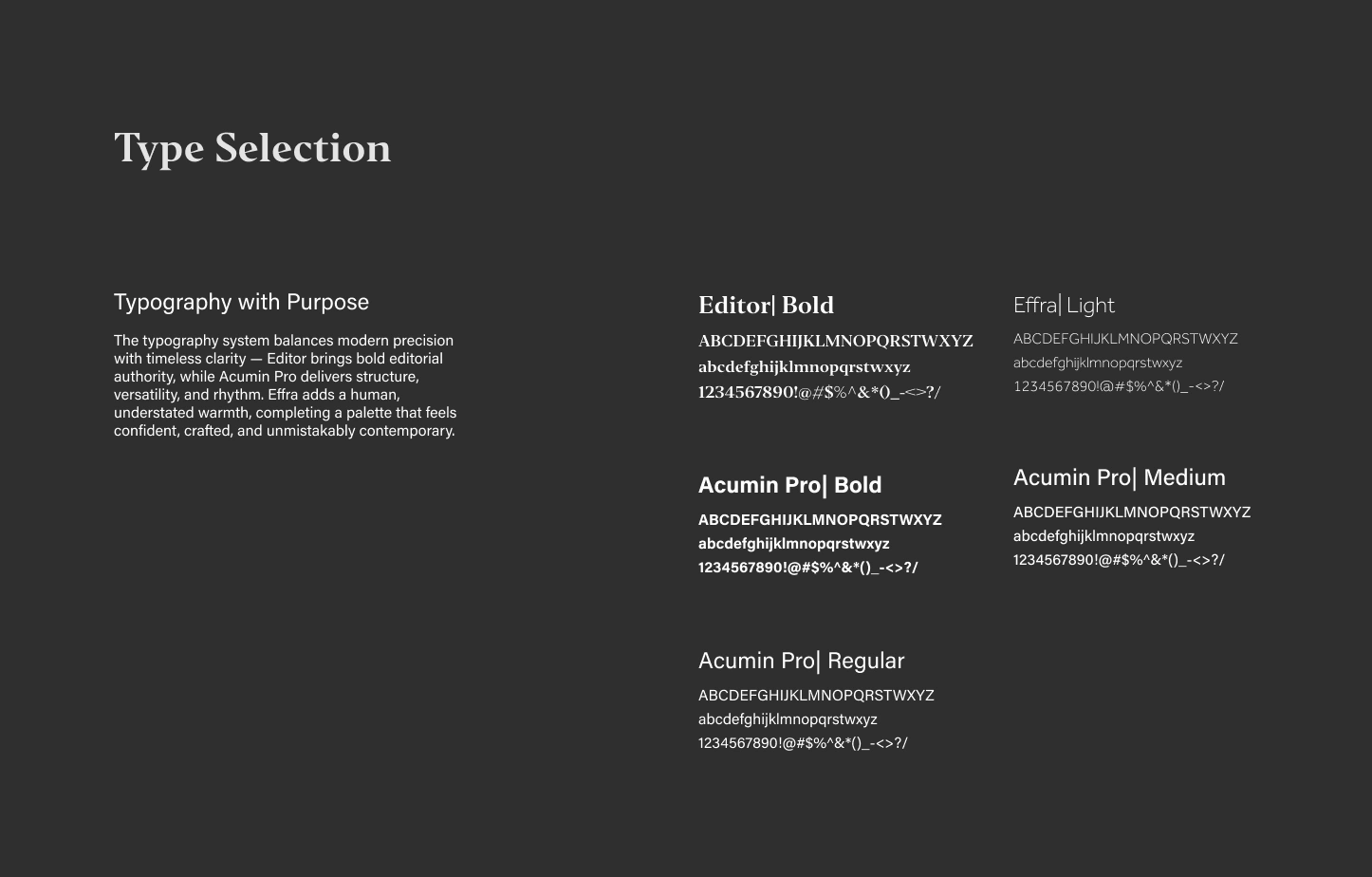 Typography Selection For Business